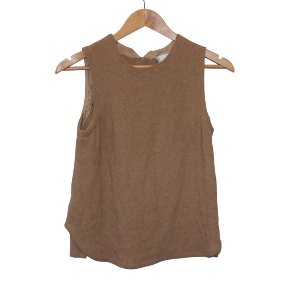 A.L.C. tan Round Neck Sleeveless Tank Top Women's Size XS